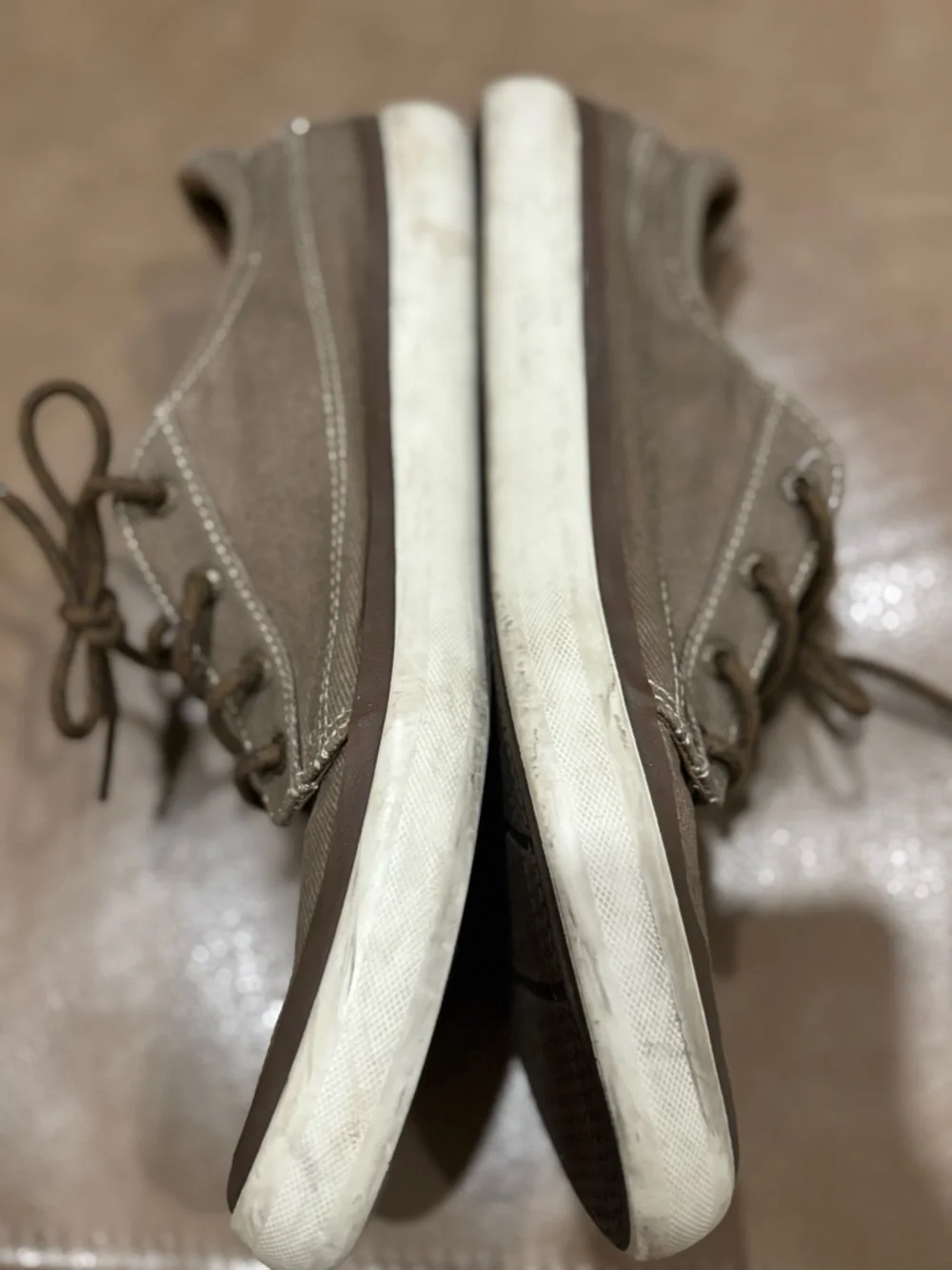 Sperry Brown Canvas Boat Shoe
